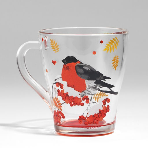 Кружки стеклянные новогодние Снегири!, набор 2 шт. - Дорого внимание фото 15