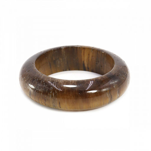 Кольцо из камня гладкий Тигровый глаз для приобретения богатства и защиты размеры 16-19мм