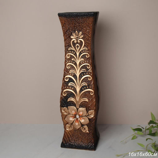 Ваза 60 см коричневая / FLB-64 /уп 8/brown