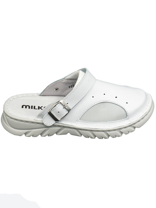 15 | Kina | Белые женские медицинские сабо натуральная кожа - Milka shoes&more фото 2
