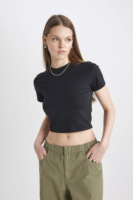 Базовая футболка классного кроя с короткими рукавами - Defacto фото 3