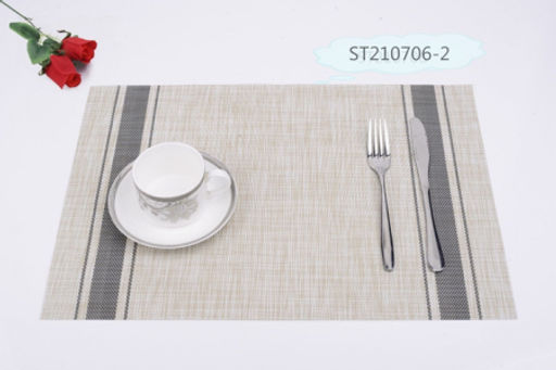 Цена за 1 шт. Салфетка для сервировки стола 30x45 см ШТУЧНО / ST210706-2 /уп 10/300/серая полоса