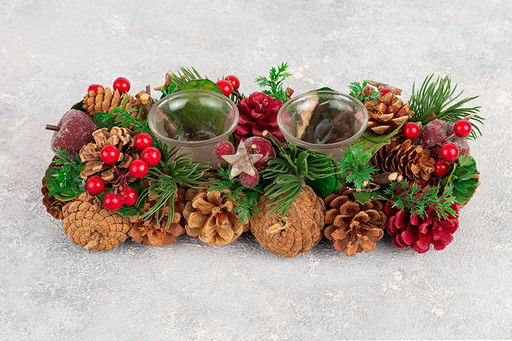 Новогоднее украшение подсвечник 30*14*8 см Тайна Рождества на 2 свечи прямоугольный - Elan gallery фото 7