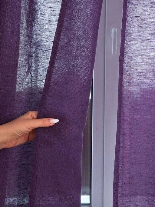 Штора гладкокраш. Клематис тесьма п/лен 145*270 см. - Лен поволжья фото 4