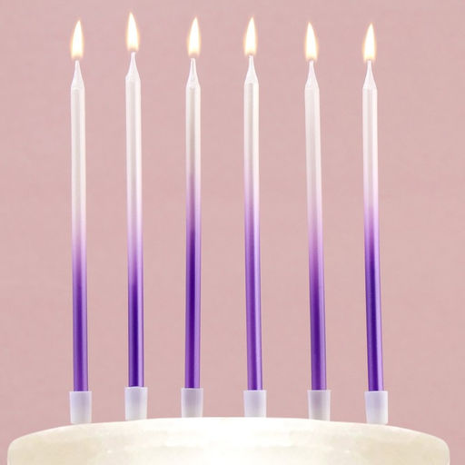 Свечи в торт В твой особенный день, фиолетовые, 6 шт. - Страна карнавалия фото 2