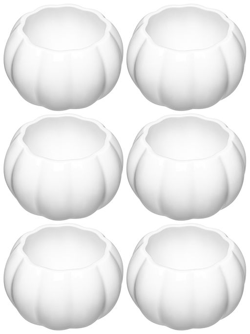 Набор горшочков д/запекания 6 пр. 250 мл 10*10*8,5 см "Тыква", белый, фарфор