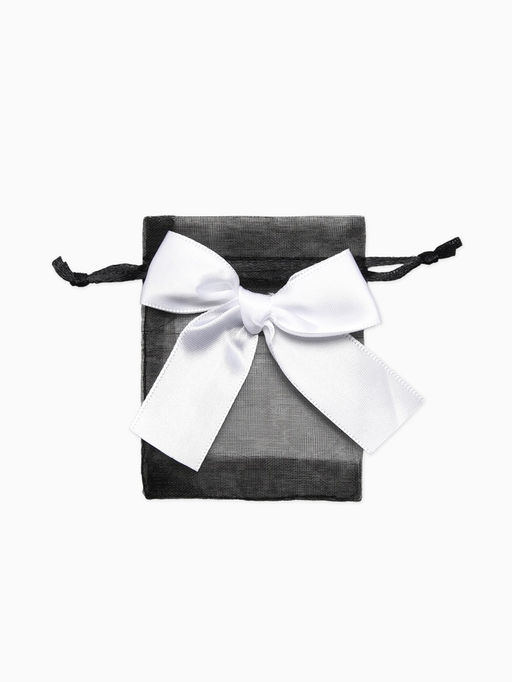 Цена за 50 шт. Мешочек подарочный «Бант органза», 7×9 см, черно-белый