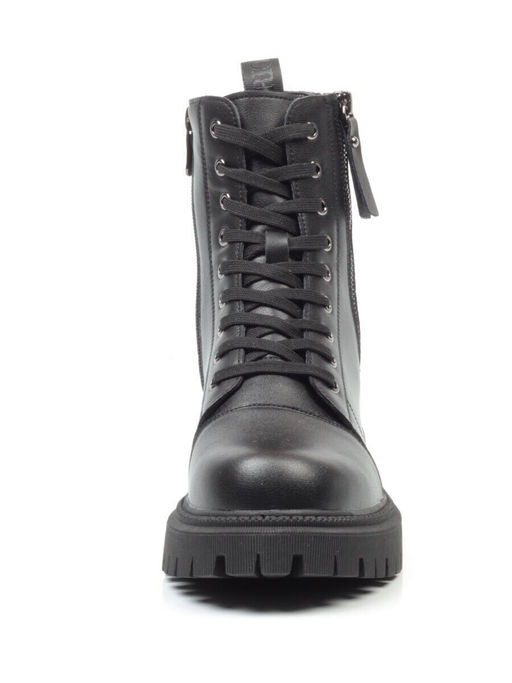 01-5275-1 BLACK Ботинки демисезонные женские (натуральная и искусственная кожа, байка)