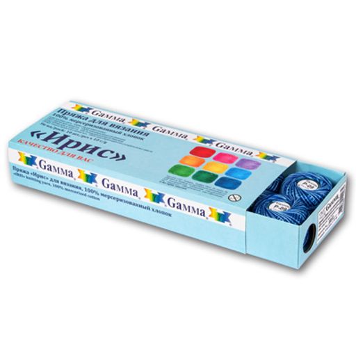 Пряжа Gamma Ирис меланж 100% хлопок 10 шт. х 10 г 82 м  3 м