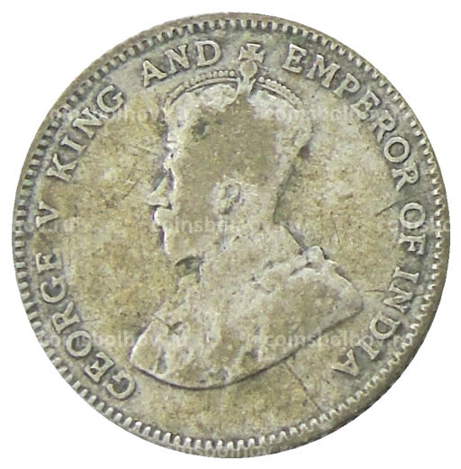 Монета 10 центов 1926 года Стрейтс Сетлментс