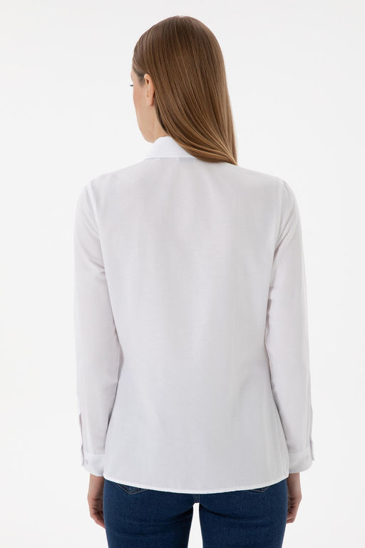 Kad_n Beyaz Uzun Kollu Basic G_mlek Sepette S_rpriz _ndirim - U.s. polo assn фото 5