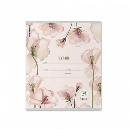 Цена за 10 шт. Тетрадь школьная ученическая ErichKrause Mystic Flowers, 24 листа, линейка (в плёнке по 10 шт.)_MIX-PACK  фото 7