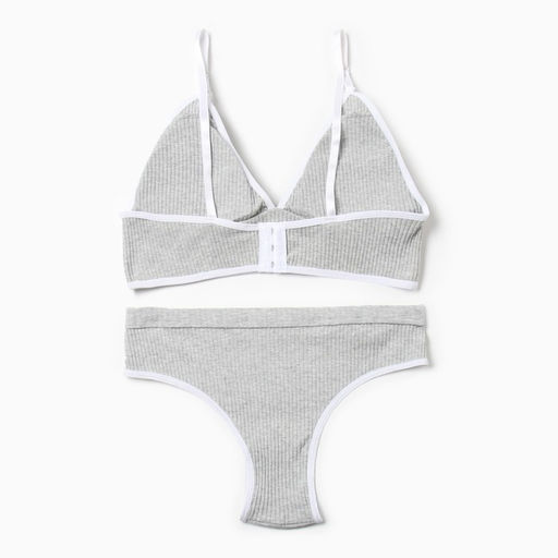 Комплект нижнего белья женский (топ, трусы) Collorista, серый, размер 42-44