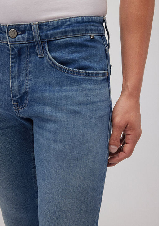 Jake Mavi Pro Golgeli Indigo Mavisi Jean Pantolon  фото 5