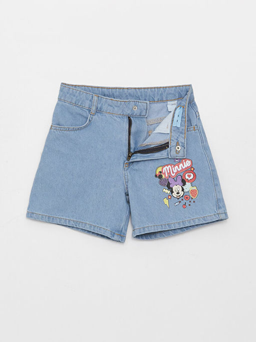 Minnie Mouse Bask?l? K?z ?ocuk Jean ?ort - Waikiki фото 3