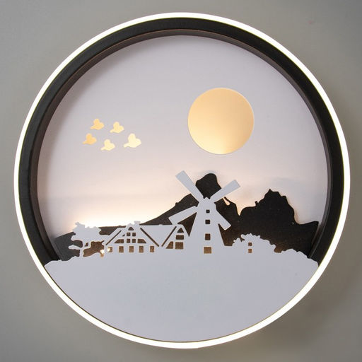 Бра 2509/1 LED 15 Вт 3000/4000К черно-белый 24×24 см