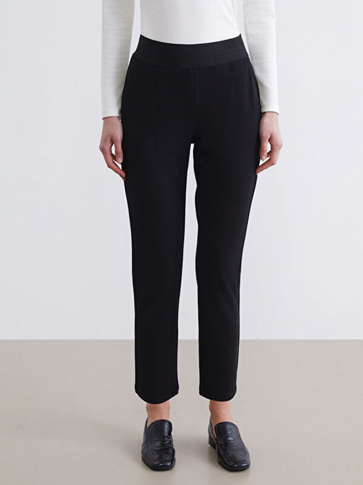 Beli Lastikli Krep Kad?n Pantolon