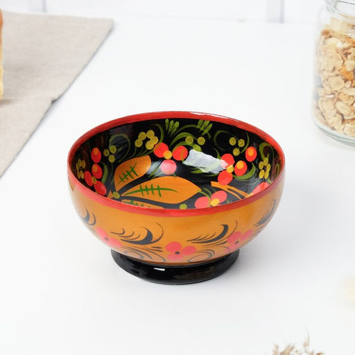 Салатник деревянный хохлома «Малый», 11×6 см