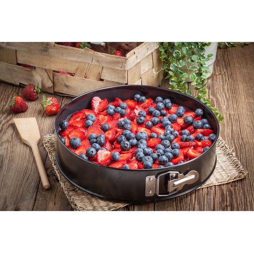 Форма для выпечки Доляна «Элин. Круг», d=24 см, разъёмная, антипригарное покрытие, чёрная