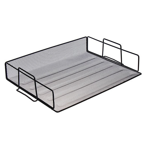 Лоток для бумаг Calligrata, горизонтальный, металлическая сетка, 1 отделение, чёрный