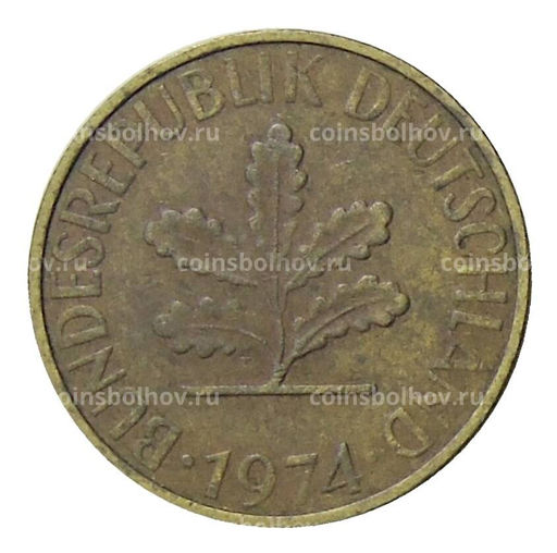 Монета 10 пфеннигов 1974 года G Германия