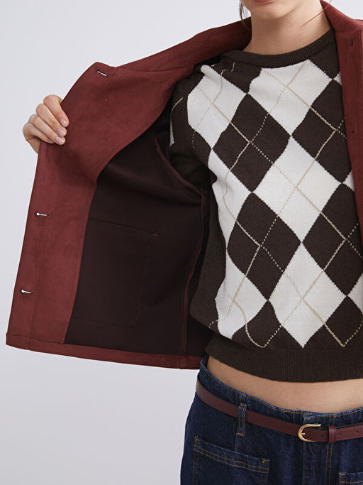 G?mlek Yaka Kad?n S?et G?r?n?ml? Ceket