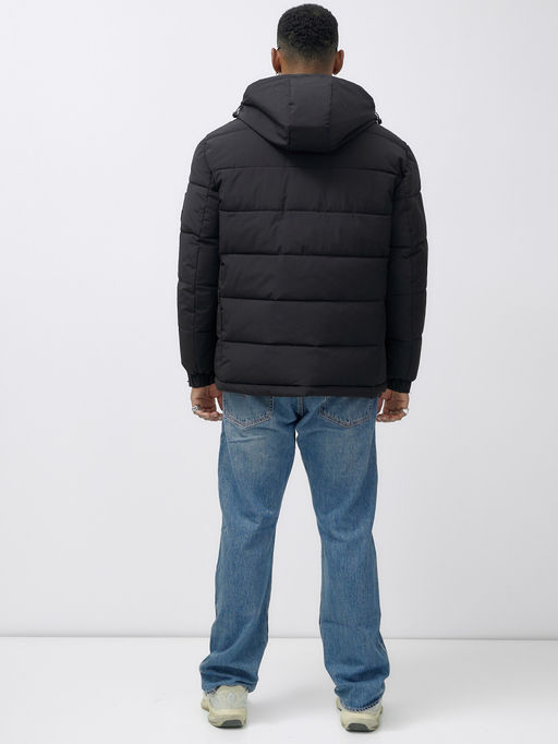 Куртка спортивная мужская зимняя большого размера черного цвета 617Ch - Wonderrman фото 5