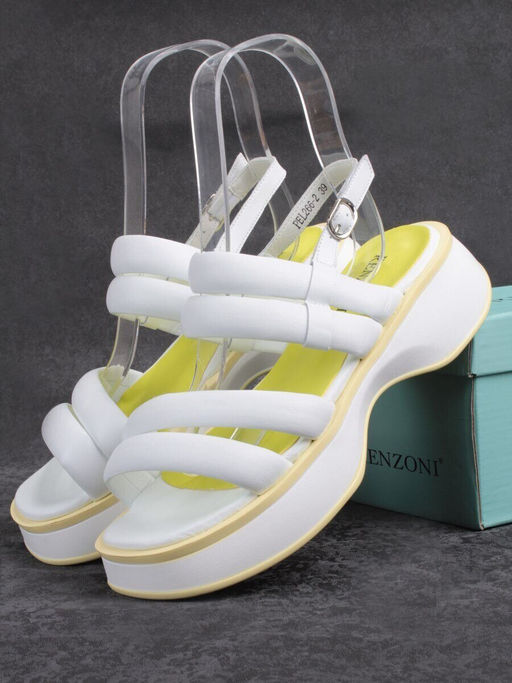 08-PEL266-2 WHITE Босоножки женские (натуральная кожа)