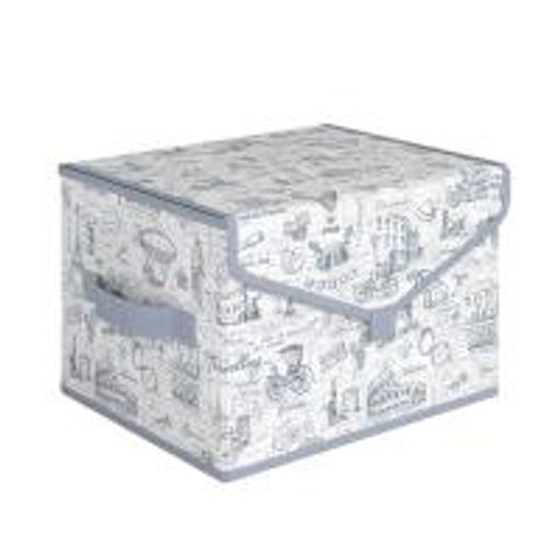 VAL TI-BOX-TS Короб стеллажный с крышкой, малый, 30*25*20 см, TRAVELLING INDIGO, шт