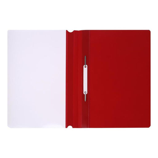 Цена за 50 шт. Папка-скоросшиватель Calligrata, А4, 120 мкм, малиновая, прозрачный верх  фото 2