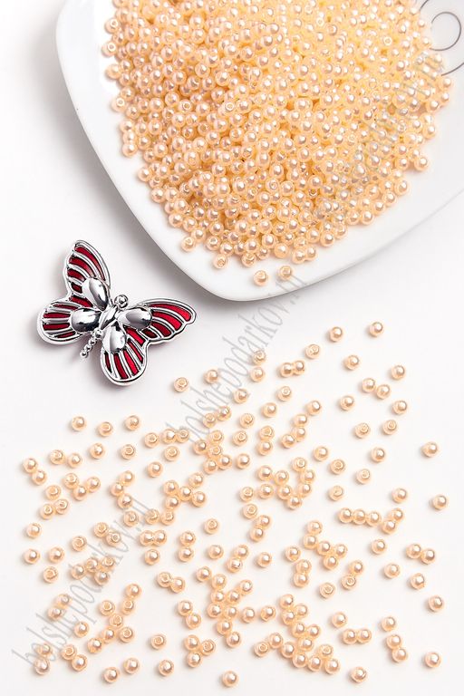 Бусинки 4 мм*400 гр (SF-1454) персиковый №120