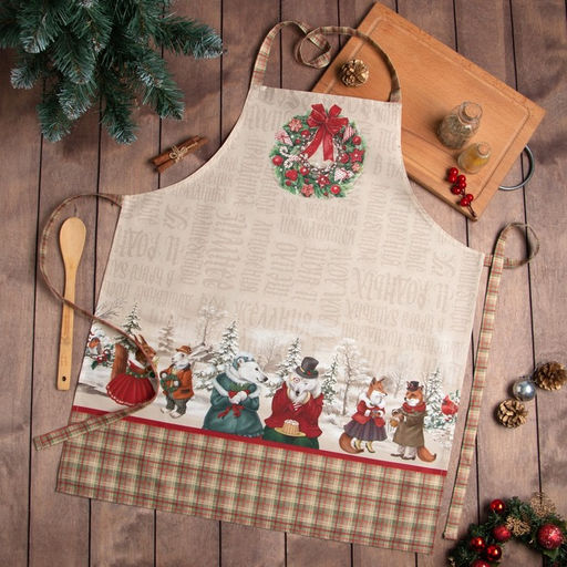 Фартук новогодний «Этель» Winter holidays 60×70 см, 100% хлопок, саржа 190 г/м²