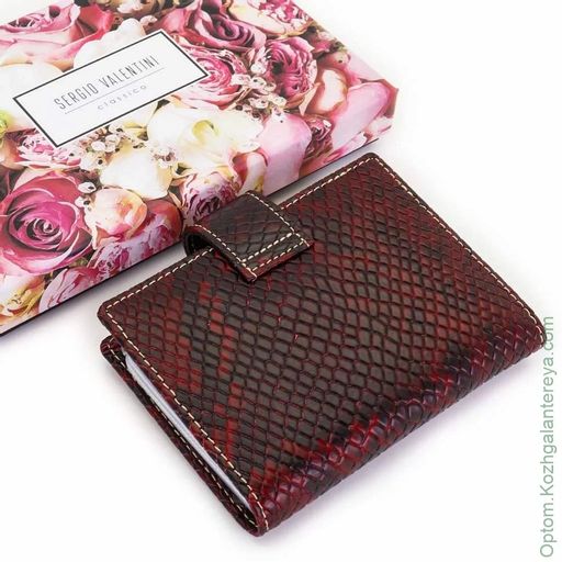 Женская кожаная визитница Sergio Valentini СВ 8137-010  фото 8