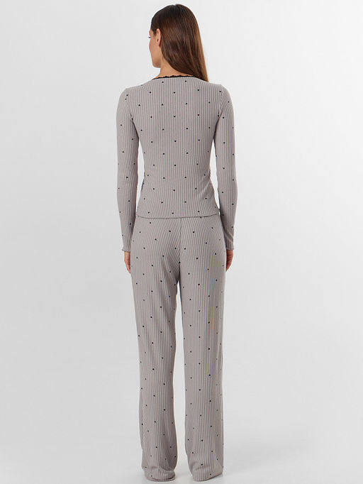 Комплект домашний женский серый с сердечками - Mark formelle фото 2