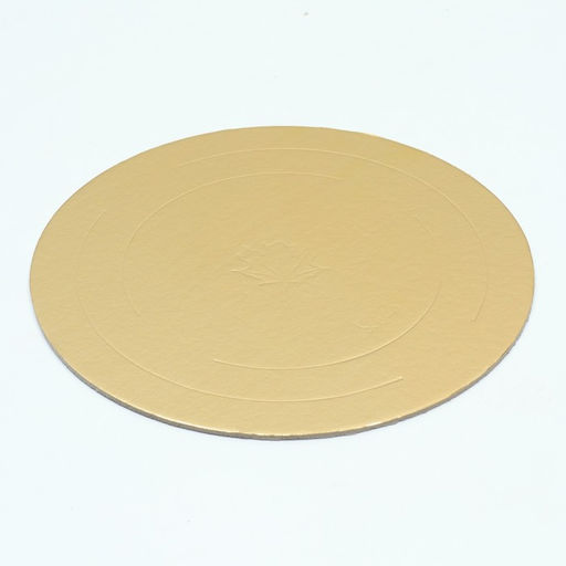 Цена за 5 шт. Подложка для торта усиленная, 22 см, золото 2.5 мм
