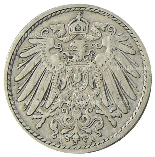 5 пфеннигов 1908 года A Германия
