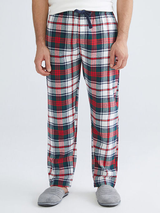 Standart Kal?p Ekose Erkek Pijama Alt