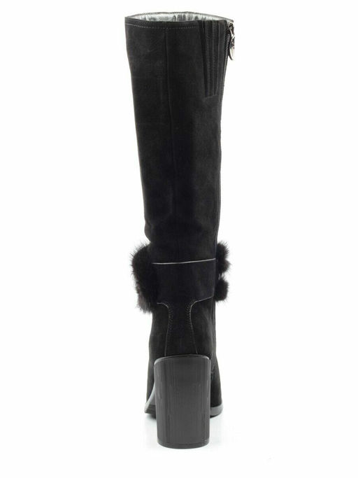 1686-1461MB-1 BLACK Сапоги зимние женские (натуральная замша, натуральный мех (еврозима)) - No name фото 11