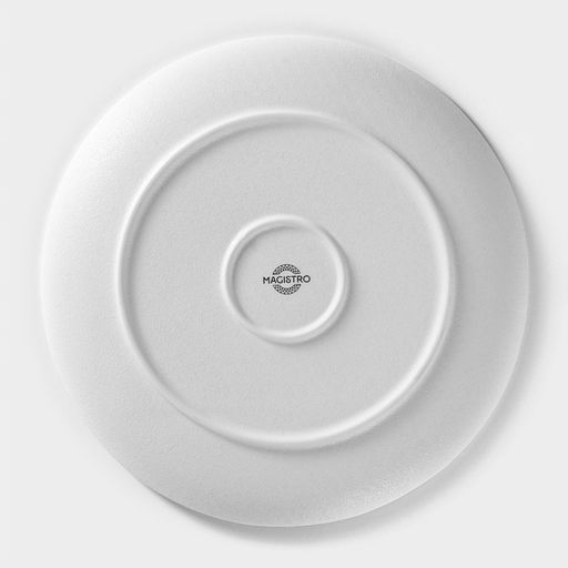 Тарелка Magistro Line, d=26.5 см, фарфор, белая  фото 4