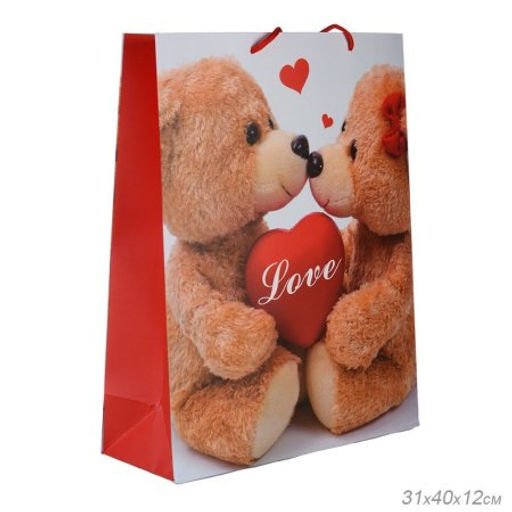 Цена за 12 шт. Пакет подарочный 31x40x12 / 24821L /уп 12/360/ - Галеонтрейд фото 4