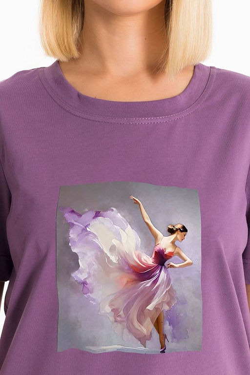 Футболка М325305Па сиреневый - Елена фото 2