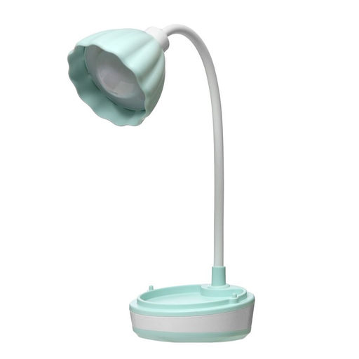 Настольная лампа «Лайни» LEd=2 Вт USB АКБ зелёный 10.5×10.5×37 см RISALUX