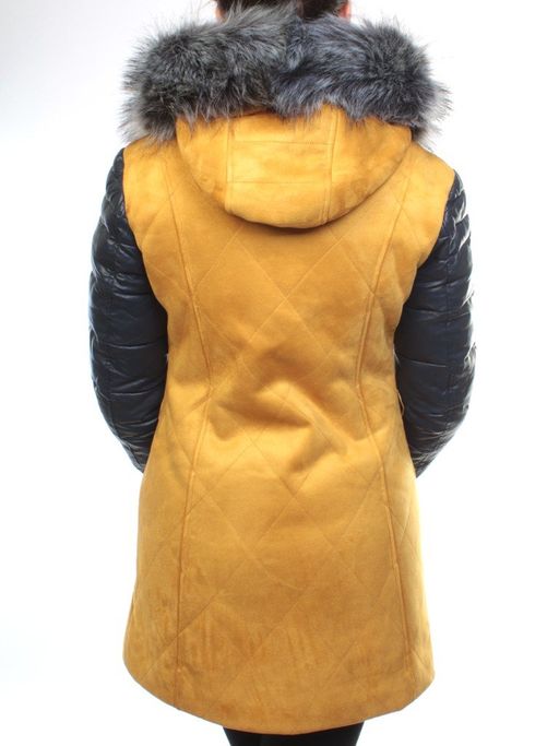 5137 YELLOW Парка женская зимняя (150 гр синтепон, искусственный мех) - Fashion фото 8