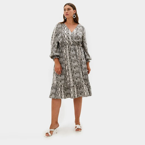 Платье женское миди MIST plus-size, бежевое, размер 50