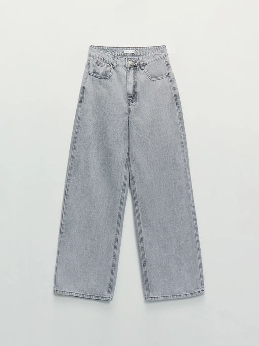 Джинсы широкие с высокой посадкой / Zarina