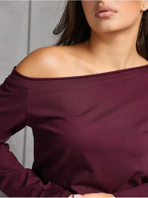 Лонгслив Плечо Черный - София фото 32