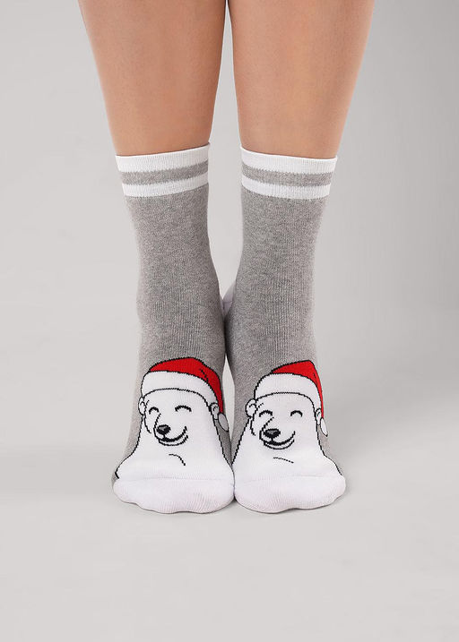 (CLE) Д2552П носки жен. НГ плюш (ЧЗ)