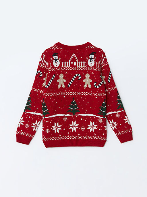 Bisiklet Yaka Y?lba?? Temal? Erkek ?ocuk Triko Kazak - Waikiki фото 2