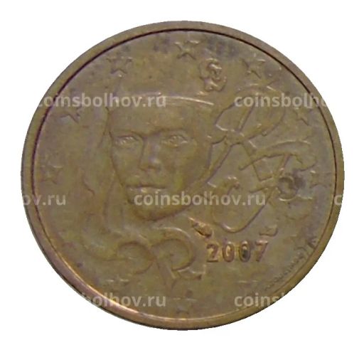 Монета 2 евроцента 2007 года Франция