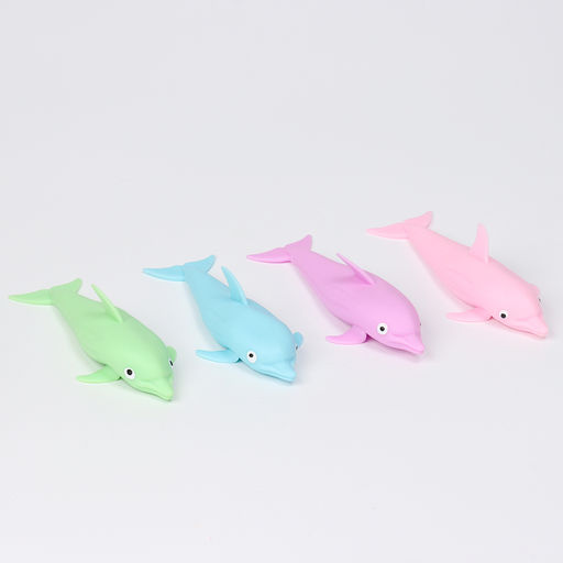 Цена за 12 шт. Антистресс сквиш мялка «Дельфин», с песком, тянучка, в шоубоксе